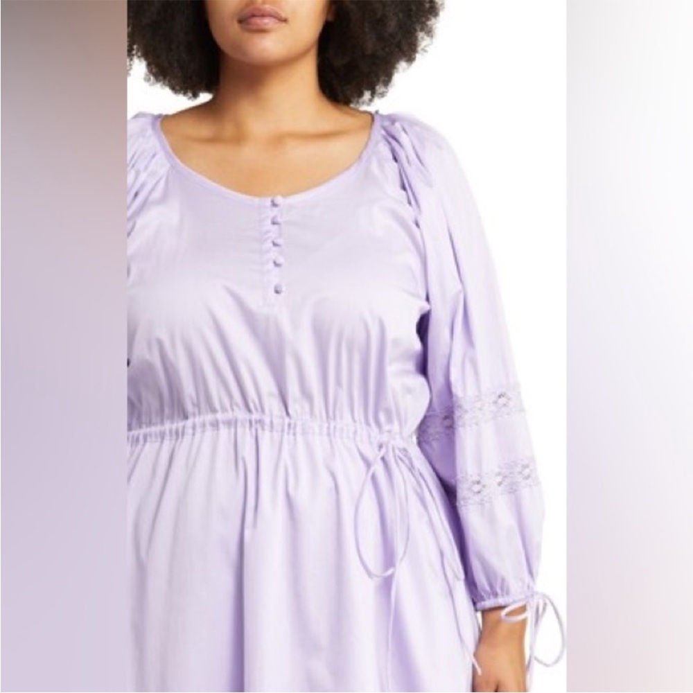 NWT  $304 Harshman Belle dress lilac puff sleeve maxi length size XS - Picture 7 of 14